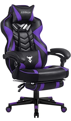 Purple Gaming Chair, Reclining Computer Chair With Footrest, High Back Gamer Chair With Massage, Large Computer Gaming Chair, Racing Style Desk Chair For Gaming, Big And Tall Gaming Chairs For Adults 1 Purple Gaming Chair, Reclining Computer Chair With Footrest, High Back Gamer Chair With Massage, Large Computer Gaming Chair, Racing Style Desk Chair For Gaming, Big And Tall Gaming Chairs For Adults