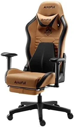 AutoFull C3 Gaming Chair Ergonomic Office Chair With 3D Bionic Lumbar Support Racing Style PU Leather Computer PC Chair For Adults With Footrest,Black -Amazon Basics Furniture Shop 4162Ka8mofL. AC