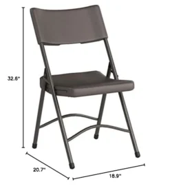 ZOWN Premium Commercial Blow Mold Banquet Folding Chair, Brown, 4 Pack -Amazon Basics Furniture Shop 4167UOg2mgL