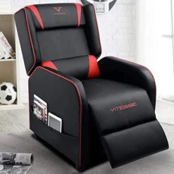 VITESSE VIT Gaming Recliner Chair Racing Style Single PU Leather Sofa Modern Living Room Recliners Ergonomic Comfortable Home Theater Seating, Blue. -Amazon Basics Furniture Shop 416pR5fNML. AC
