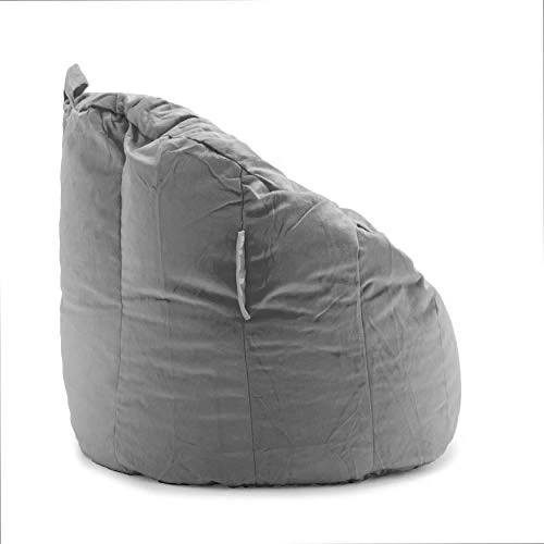 Big Joe Hug Bean Bag Chair, Gray Hyde, 3ft & Milano Bean Bag Chair, Gray Plush, 2.5ft 6 Big Joe Hug Bean Bag Chair, Gray Hyde, 3ft & Milano Bean Bag Chair, Gray Plush, 2.5ft - Image 6