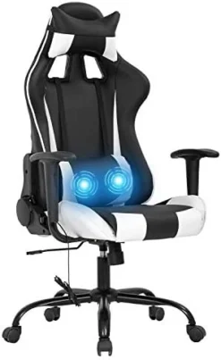 Gaming Chair Ergonomic Office Chair Massage Desk Chair Racing Style PU Leather Computer Chair Adjustable With Lumbar Support And Headrest Gamer Chair -Amazon Basics Furniture Shop 417GNe2fiiL. AC 1