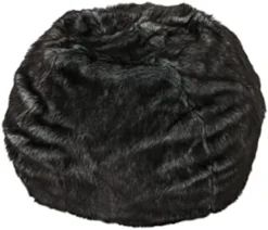 Christopher Knight Home Glendon Modern 3 Foot Faux Fur Bean Bag Cover (Only Skin), Black And White -Amazon Basics Furniture Shop 417JbtgVhZL. AC