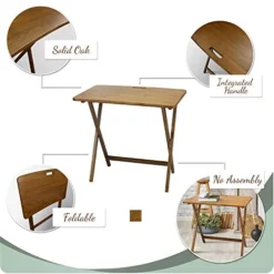 American Trails Arizona Solid American Red Oak Folding Table, Warm Brown (New) -Amazon Basics Furniture Shop 417U1SPlbuL 1