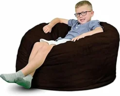 ULTIMATE SACK 3000 (3 Ft.) Bean Bag Chair Cover In Multiple Colors: Cover ONLY. (3000, Black Suede) 21 ULTIMATE SACK 3000 (3 Ft.) Bean Bag Chair Cover In Multiple Colors: Cover ONLY. (3000, Black Suede) -Amazon Basics Furniture Shop 417fn7lyv9L. AC