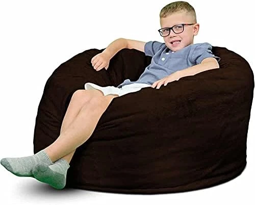 ULTIMATE SACK 3000 (3 Ft.) Bean Bag Chair Cover In Multiple Colors: Cover ONLY. (3000, Black Suede) 7 ULTIMATE SACK 3000 (3 Ft.) Bean Bag Chair Cover In Multiple Colors: Cover ONLY. (3000, Black Suede) - Image 7