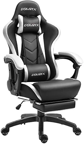 Dowinx Gaming Chair Ergonomic Racing Style Recliner With Massage Lumbar Support, Office Armchair For Computer PU Leather E-Sports Gamer Chairs With Retractable Footrest (Black&Blue) 11 Dowinx Gaming Chair Ergonomic Racing Style Recliner With Massage Lumbar Support, Office Armchair For Computer PU Leather E-Sports Gamer Chairs With Retractable Footrest (Black&Blue) - Image 11