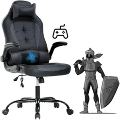 Gaming Chair Office Chair Desk Chair Massage Ergonomic High Back Computer Chair With Lumbar Support Flip-up Arms Headrest PU Leather Height Adjustable Swivel Executive Chair For Women Men Adult -Amazon Basics Furniture Shop 418LyzZbIVL. AC