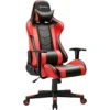 Devoko Ergonomic Gaming Chair Racing Style Adjustable Height High Back PC Computer Chair With Headrest And Lumbar Support Executive Office Chair (Red)