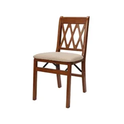 Stakmore Lattice Back Folding Chair Finish, Set Of 2, Wood, Cherry -Amazon Basics Furniture Shop 418irEG9oeL