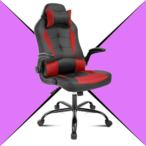 Pink Gaming Chair For Adults Ergonomic Computer Chair W/Flip Up Armrest & Lumbar Support Adjustable Office Gamer Chair 360° Swivel Seat And Headrest 12 Pink Gaming Chair For Adults Ergonomic Computer Chair W/Flip Up Armrest & Lumbar Support Adjustable Office Gamer Chair 360° Swivel Seat And Headrest - Image 12