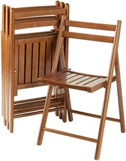 Winsome Robin 4-PC Folding Set Teak Chair -Amazon Basics Furniture Shop 419NKWgrQ5L. AC