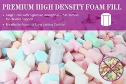 N&V Shredded Foam Filling Bean Bag Refill Safe And Healthy High Density Foam Odorless And Allergen Free Perfect Stuffing For Bean Bags, Plush, Pillows, Dog Beds, Cushions And Crafts. (20 Pound) -Amazon Basics Furniture Shop 419mxJEoMjL