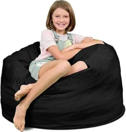 ULTIMATE SACK 3000 (3 Ft.) Bean Bag Chair Cover In Multiple Colors: Cover ONLY. (3000, Black Suede) 25 ULTIMATE SACK 3000 (3 Ft.) Bean Bag Chair Cover In Multiple Colors: Cover ONLY. (3000, Black Suede) -Amazon Basics Furniture Shop 419twv1BX L. AC