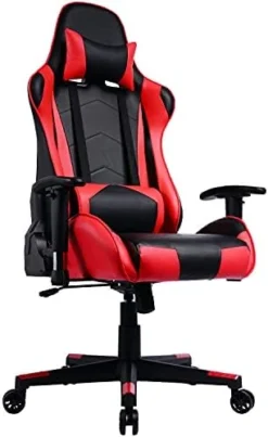 PRISP Gaming Chair With Reclining Backrest, Racing Style High Back Office Chair -Amazon Basics Furniture Shop 419yrPMVGL. AC