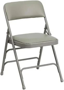 Flash Furniture 4 Pack HERCULES Series Curved Triple Braced & Double Hinged Black Vinyl Metal Folding Chair -Amazon Basics Furniture Shop 41A6FObRirL. AC