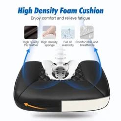 Gaming Chair - Ergonomic Office Chair Desk Chair With Flip-up Armrests And Lumbar Support PU Leather Executive Mid Back Computer Chair For Adults Black -Amazon Basics Furniture Shop 41AB0OMrvTL