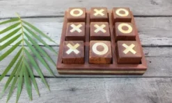GENERIC Golden Handicraft Wooden Tic Tac Toe/ Noughts And Crosses Game Unique Handmade Quality Wood Family Board Games Table Top Nought -Amazon Basics Furniture Shop 41AIDw1OREL