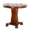 Bowery Hill 42" Round Wood Dining/Chess/Poker Table In Brown Cherry