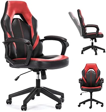 Ergonomic Computer Gaming Chair – PU Leather Desk Chair With Lumbar Support, Swivel Office Chair Executive Chair With Padded Armrest And Seat Cushion For Gaming, Study And Working 7 Ergonomic Computer Gaming Chair – PU Leather Desk Chair With Lumbar Support, Swivel Office Chair Executive Chair With Padded Armrest And Seat Cushion For Gaming, Study And Working - Image 7