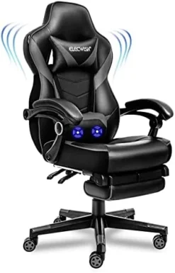 Gaming Chair For Adults Ergonomic Racing Style High Back Computer Chair With Footrest Headrest And Lumbar Support PU Leather 90-150 Degree Tilt -Amazon Basics Furniture Shop 41AjLL6z8FL. AC