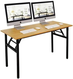 DlandHome 47 Inches Folding Table Computer Desk Portable ActivityTable Conference Table Home Office Desk, Fully Assembled Teak DND-ND5-120TB1 -Amazon Basics Furniture Shop 41AxPS0zsNL. AC