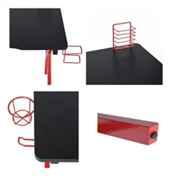 MNSSRN 47.2" Student Gaming Desk, K-Leg With Cup Holder, Headphone Hook, Gamepad Mount, Cable Management, Home Office Computer Desk -Amazon Basics Furniture Shop 41B0WAyHkxL