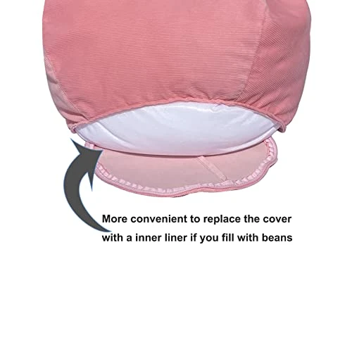 Lkminclafr Large 35" Corduroy Lazy Bean Storage Bag For Living Room(No Filler)(Pink, Large) 2 Lkminclafr Large 35" Corduroy Lazy Bean Storage Bag For Living Room(No Filler)(Pink, Large) - Image 2