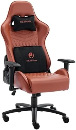 Resiova Gaming Chair Computer Office Gamer Chair With Lumbar Rest And Headrest Support,350lb Weight Capacity Metal Base Racing Style Pu Leather Ergonomic Desk Pc Chair… 22 Resiova Gaming Chair Computer Office Gamer Chair With Lumbar Rest And Headrest Support,350lb Weight Capacity Metal Base Racing Style Pu Leather Ergonomic Desk Pc Chair… -Amazon Basics Furniture Shop 41BHMyc9BaL. AC