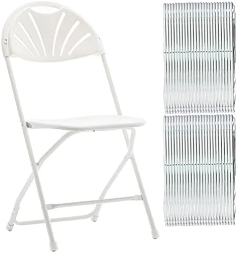 BTEXPERT White Plastic Folding Steel Frame Commercial High Capacity Event Chair Lightweight Wedding Party, Set Of 1 7 BTEXPERT White Plastic Folding Steel Frame Commercial High Capacity Event Chair Lightweight Wedding Party, Set Of 1 - Image 7