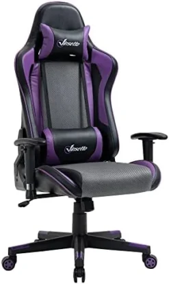Vinsetto Gaming Chair Racing Style Ergonomic Office Chair High Back Computer Desk Chair Adjustable Height Swivel Recliner With Headrest And Lumbar Support, Purple 11 Vinsetto Gaming Chair Racing Style Ergonomic Office Chair High Back Computer Desk Chair Adjustable Height Swivel Recliner With Headrest And Lumbar Support, Purple -Amazon Basics Furniture Shop 41BSc2CFvpL. AC