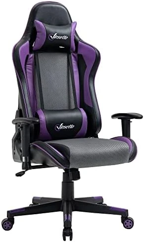 Vinsetto Gaming Chair Racing Style Ergonomic Office Chair High Back Computer Desk Chair Adjustable Height Swivel Recliner With Headrest And Lumbar Support, Purple 6 Vinsetto Gaming Chair Racing Style Ergonomic Office Chair High Back Computer Desk Chair Adjustable Height Swivel Recliner With Headrest And Lumbar Support, Purple - Image 6