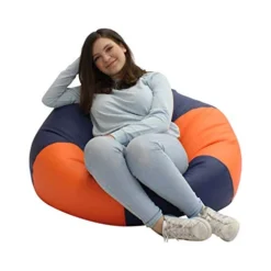 FDP SoftScape Classic 38" Collegiate Jumbo Bean Bag Chair, Furniture For Reading, Studying, Playing Video Games, Relaxing, Alternative Seating For Dorm Or Rec Rooms, Homes, Libraries - Crimson/Black -Amazon Basics Furniture Shop 41BXQ5dtZSL