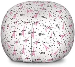 Ambesonne Nautical Storage Toy Bag Chair, Frock Of Frolicking Sharks And Fish Herds Diving Wildlife Exotic Deep Sea Ocean, Stuffed Animal Organizer Washable Bag, Small Size, Blue -Amazon Basics Furniture Shop 41BbheaNhZL. AC