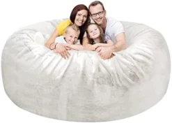 HWIVGKU Bean Bag Chairs, Giant Bean Bag Chair For Adults, 4ftbean Bag CoverComfyBean Bag Bed (No Filler, Cover Only) Fluffy Lazy Sofa (Light Grey), 4ft(120 * 65cm) -Amazon Basics Furniture Shop 41BrtUkvdyL. AC