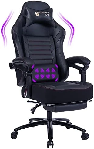 Fantasylab Racing Gaming Chair With Footrest Massage Computer Game Chair 400lb Reclining Gaming Chair Ergonomic Desk Chair Racing Recliner Chairs Leather Memory Foam Office Chair 7 Fantasylab Racing Gaming Chair With Footrest Massage Computer Game Chair 400lb Reclining Gaming Chair Ergonomic Desk Chair Racing Recliner Chairs Leather Memory Foam Office Chair - Image 7