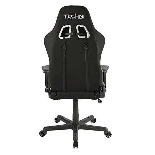 Techni Sport High Back Racing Chair With Foam Seat And Padded Arms, Reclining Gaming Chair With Height And Tilt Adjustment, Black 4 Techni Sport High Back Racing Chair With Foam Seat And Padded Arms, Reclining Gaming Chair With Height And Tilt Adjustment, Black - Image 4