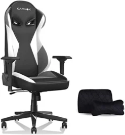 KARNOX Chair Office Computer Desk Chair Gaming-Ergonomic Mid Back Cushion Lumbar Support And Adjustable Height Wheels Comfortable Racing Armrest Seat Swivel Rolling Home Executive (Black) …… -Amazon Basics Furniture Shop 41CGtG12HL. AC