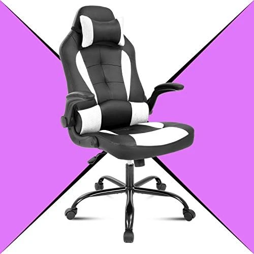 Pink Gaming Chair For Adults Ergonomic Computer Chair W/Flip Up Armrest & Lumbar Support Adjustable Office Gamer Chair 360° Swivel Seat And Headrest 13 Pink Gaming Chair For Adults Ergonomic Computer Chair W/Flip Up Armrest & Lumbar Support Adjustable Office Gamer Chair 360° Swivel Seat And Headrest - Image 13