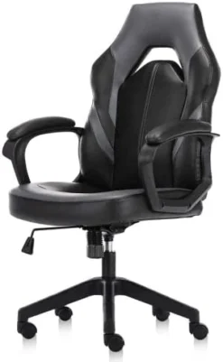 Ergonomic Computer Gaming Chair – PU Leather Desk Chair With Lumbar Support, Swivel Office Chair Executive Chair With Padded Armrest And Seat Cushion For Gaming, Study And Working 17 Ergonomic Computer Gaming Chair – PU Leather Desk Chair With Lumbar Support, Swivel Office Chair Executive Chair With Padded Armrest And Seat Cushion For Gaming, Study And Working -Amazon Basics Furniture Shop 41CqA7Ok6AL. AC