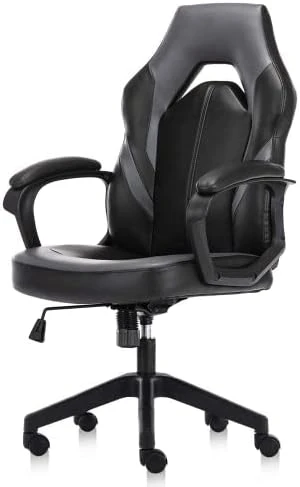 Ergonomic Computer Gaming Chair – PU Leather Desk Chair With Lumbar Support, Swivel Office Chair Executive Chair With Padded Armrest And Seat Cushion For Gaming, Study And Working 8 Ergonomic Computer Gaming Chair – PU Leather Desk Chair With Lumbar Support, Swivel Office Chair Executive Chair With Padded Armrest And Seat Cushion For Gaming, Study And Working - Image 8