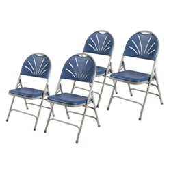 OEF Furnishings Heavy Duty Plastic Fan Back Folding Chair With Triple Brace, Blue 18 OEF Furnishings Heavy Duty Plastic Fan Back Folding Chair With Triple Brace, Blue -Amazon Basics Furniture Shop 41Cugt50KnL 1