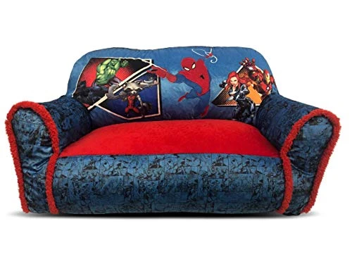 Marvel Avengers Cozy Double Bean Bag Sofa Chair With Sherpa Trim Blue Large 1 Marvel Avengers Cozy Double Bean Bag Sofa Chair With Sherpa Trim Blue Large