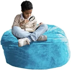 HWIVGKU Bean Bag Chairs, Giant Bean Bag Chair For Adults, 4ftbean Bag CoverComfyBean Bag Bed (No Filler, Cover Only) Fluffy Lazy Sofa (Light Grey), 4ft(120 * 65cm) -Amazon Basics Furniture Shop 41DAKJ7gL2L. AC