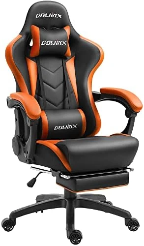 Dowinx Gaming Chair Ergonomic Racing Style Recliner With Massage Lumbar Support, Office Armchair For Computer PU Leather E-Sports Gamer Chairs With Retractable Footrest (Black&Blue) 8 Dowinx Gaming Chair Ergonomic Racing Style Recliner With Massage Lumbar Support, Office Armchair For Computer PU Leather E-Sports Gamer Chairs With Retractable Footrest (Black&Blue) - Image 8