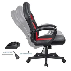 KaiMeng Office High Back Leather Computer Ergonomic Height Adjustable Racing Game Desk Executive Conference Task Chair, 19.5" X 20.1" X 44.2", Red 16 KaiMeng Office High Back Leather Computer Ergonomic Height Adjustable Racing Game Desk Executive Conference Task Chair, 19.5" X 20.1" X 44.2", Red -Amazon Basics Furniture Shop 41DFQJtHxgL