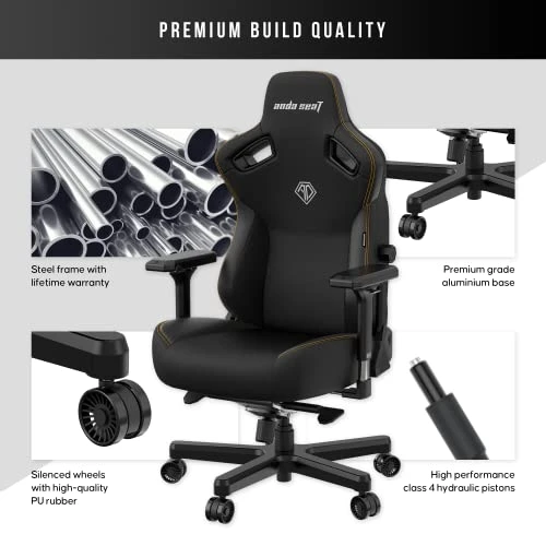 AndaSeat 2022 New Kaiser 3 Series Large Premium Gaming Chair Black 19.6" Seat Depth 6 AndaSeat 2022 New Kaiser 3 Series Large Premium Gaming Chair Black 19.6" Seat Depth - Image 6