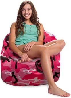 Posh Creations Sonoma Lounger Chair For Kids And Teens Big Bean Bag For Living Rooms, Bedrooms And Basements, Large, Royal Blue -Amazon Basics Furniture Shop 41DRLiSAhL. AC