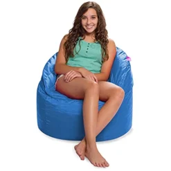 Posh Creations Sonoma Lounger Chair For Kids And Teens Big Bean Bag For Living Rooms, Bedrooms And Basements, Large, Royal Blue -Amazon Basics Furniture Shop 41Dd51yOaqS