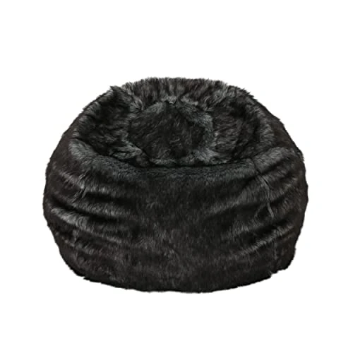 Christopher Knight Home Laraine Furry Glam Black And White Streak Faux Fur 3 Ft. Bean Bag 1 Christopher Knight Home Laraine Furry Glam Black And White Streak Faux Fur 3 Ft. Bean Bag